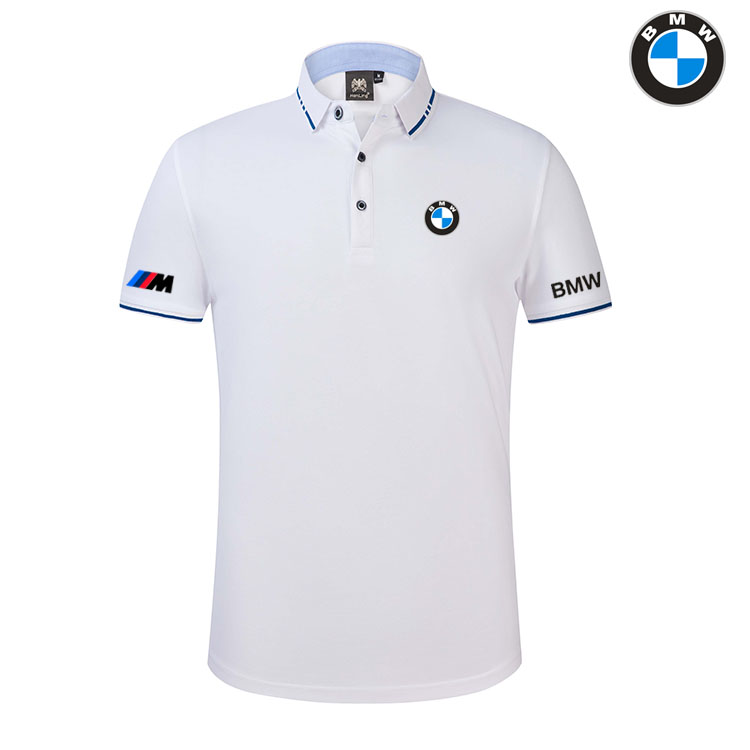 Polo BMW M Power Homme 2022 Coton Col Contrasté LOGO BMW Manche Courte